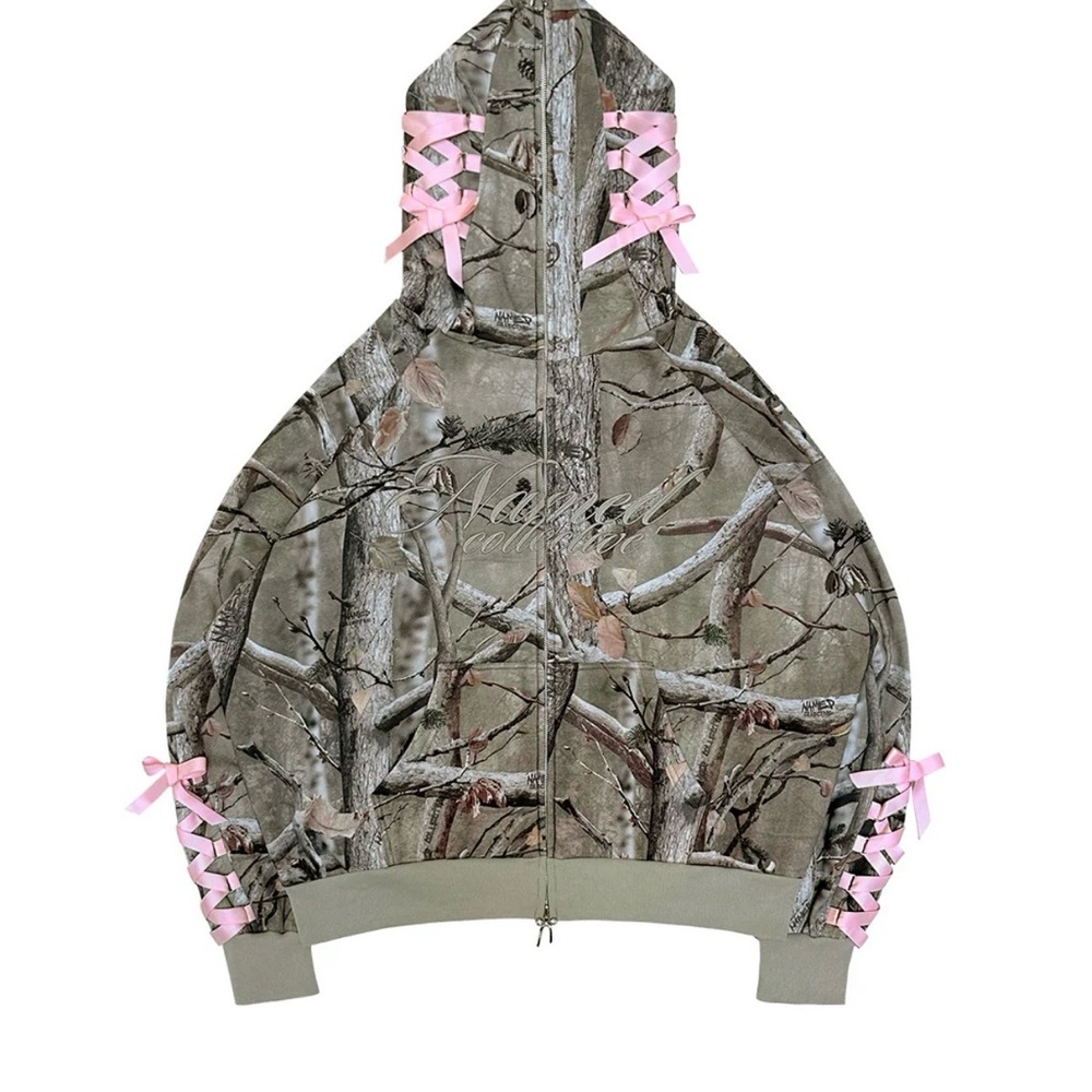 Women's Camouflage Jacket with Pink Details